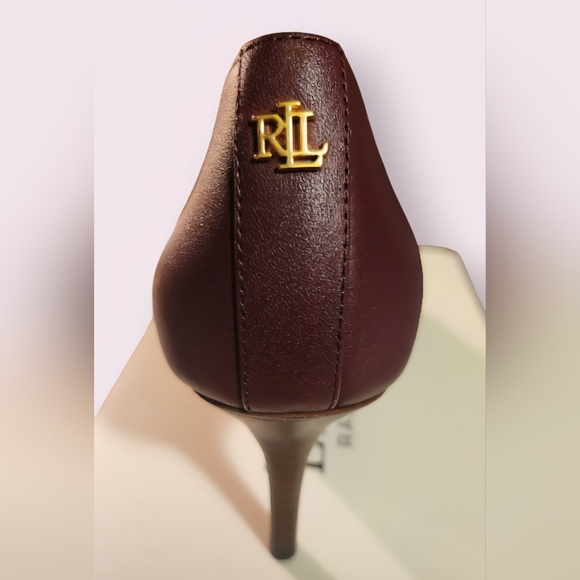 Women's Lauren Ralph Lauren Lanette Red Soft Nappa Pointed Toe Mid Heel Shoes 7B - Picture 11 of 16